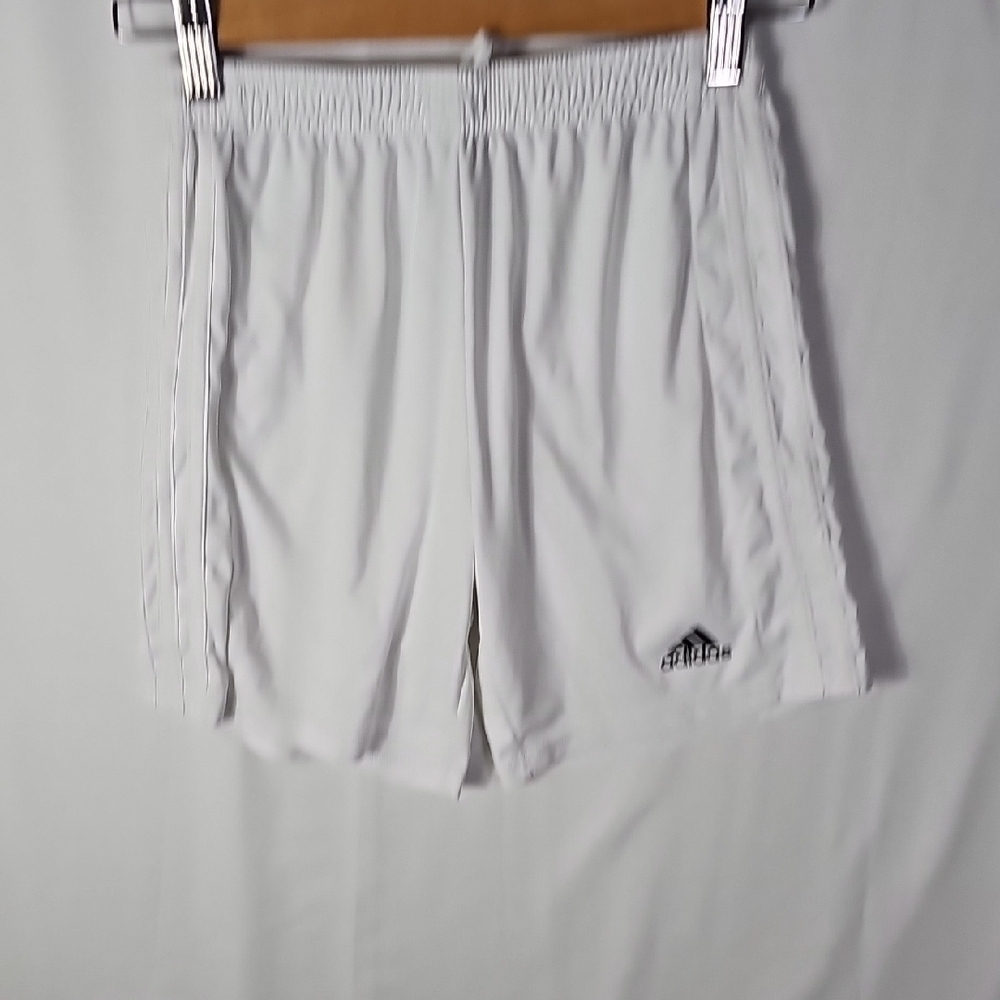 Adidas White Athletic Shorts with Logo Size M